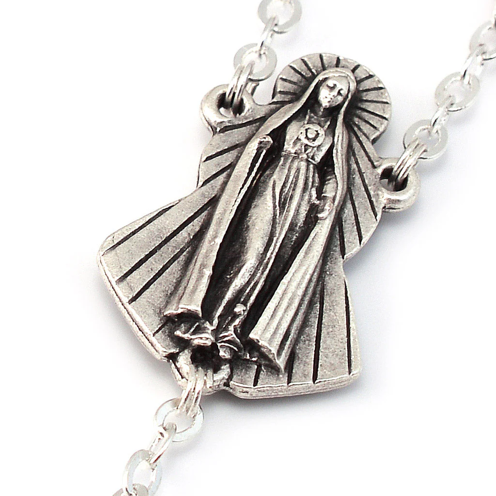 Fatima Immaculate Heart Wooden Rosary - Image 4